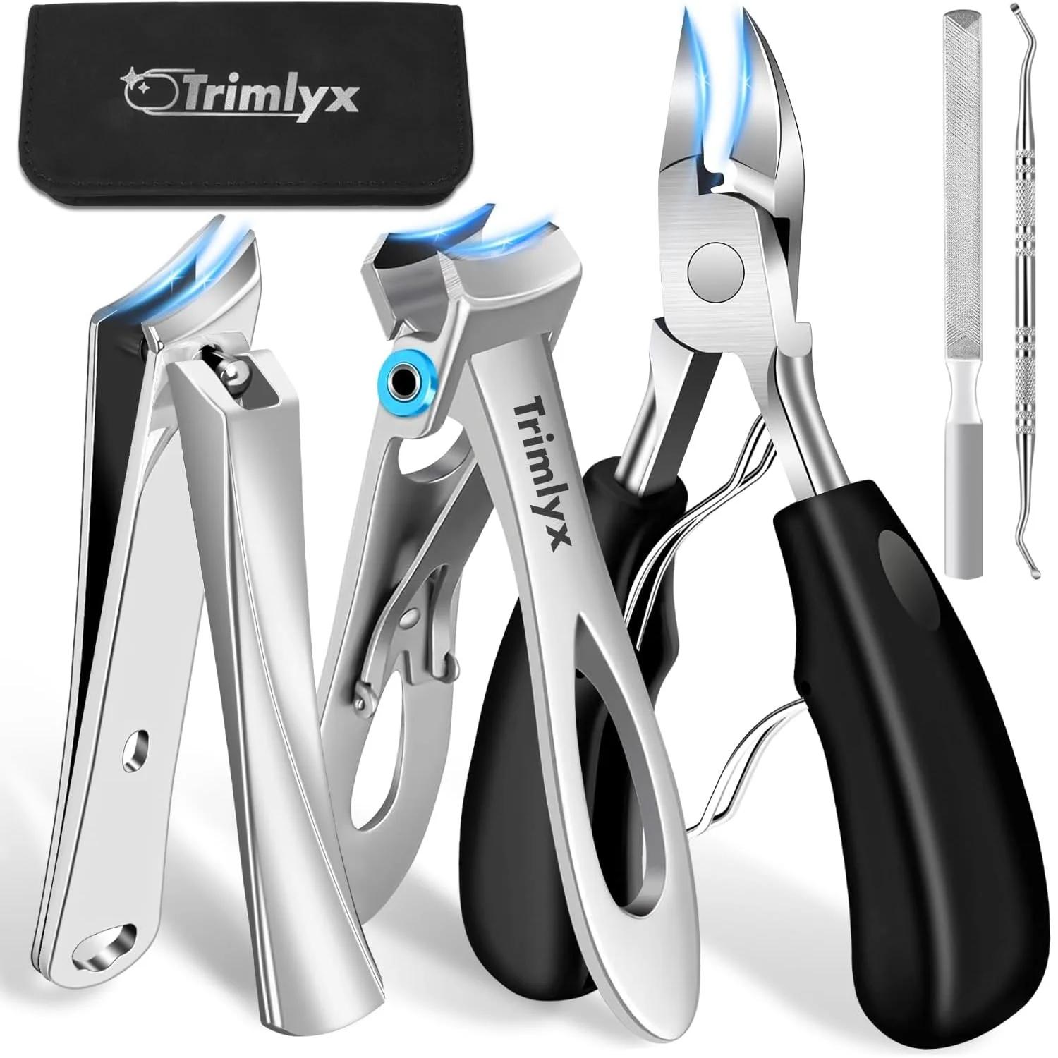 

5PCS/7PCS Set Heavy Duty Nail Clippers Angled Head Large Toenail Clippers Ingrown Toe Nail Clippers for Thick Toenails Seniors