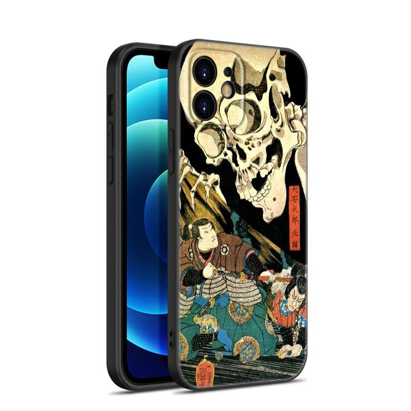 Tokyo Japanese Art Phone Case For Apple iPhone 13 12 Mini 11 Pro XS Max XR X 8 7 6S 6 Plus SE 2022 2020 5S 5 Soft Black Cover