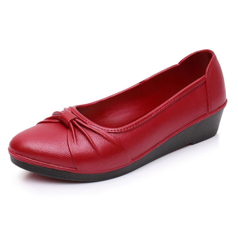 

Одиночные туфли с неглубоким носком женские рабочие туфли с бантом легкие непромокаемые туфли противоскользящие и водонепроницаемые 40