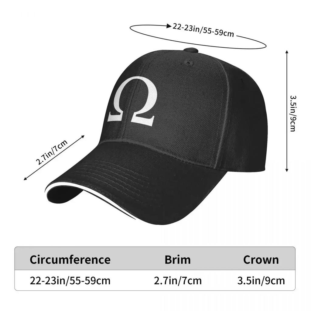 Omega Greek Symbol Baseball Cap Golf Hat Anime Hat foam party Hat hard Hats For Women Unisexs