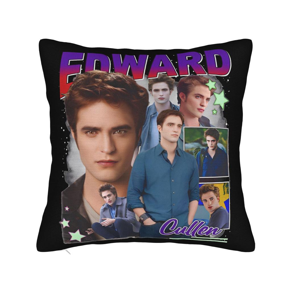 Twilights Vampire Edward Cullen Pillowcase Printing Polyester Cushion Cover Portrait Movie Throw Pillow Case Cover Home Square