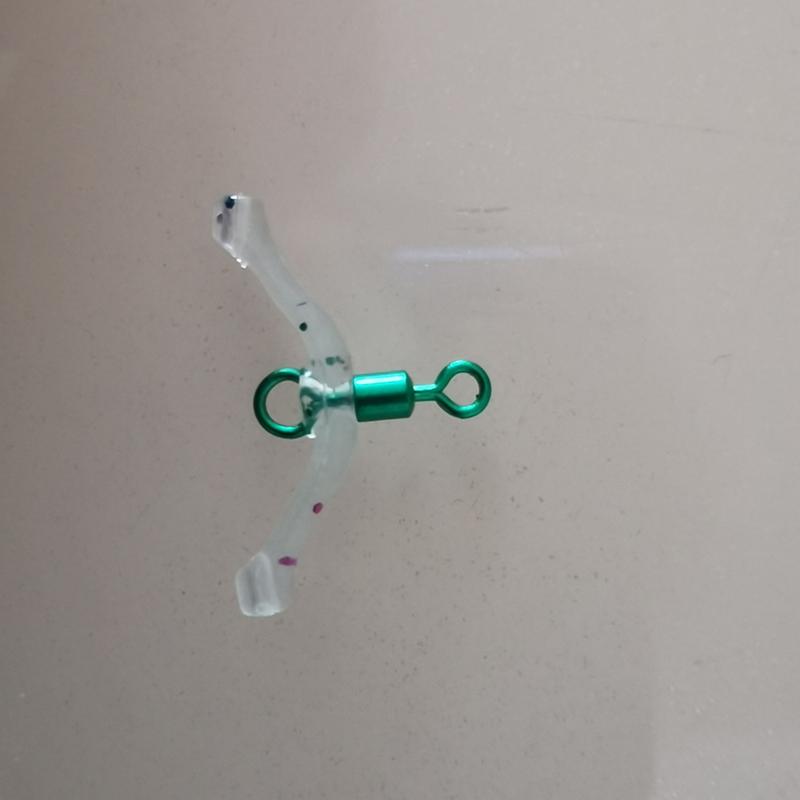 Y-Shaped Swivel Ring Fishing Subline Splitter Divider Space Beans Fishing Tackle Connector Silica Gel Three-Fork