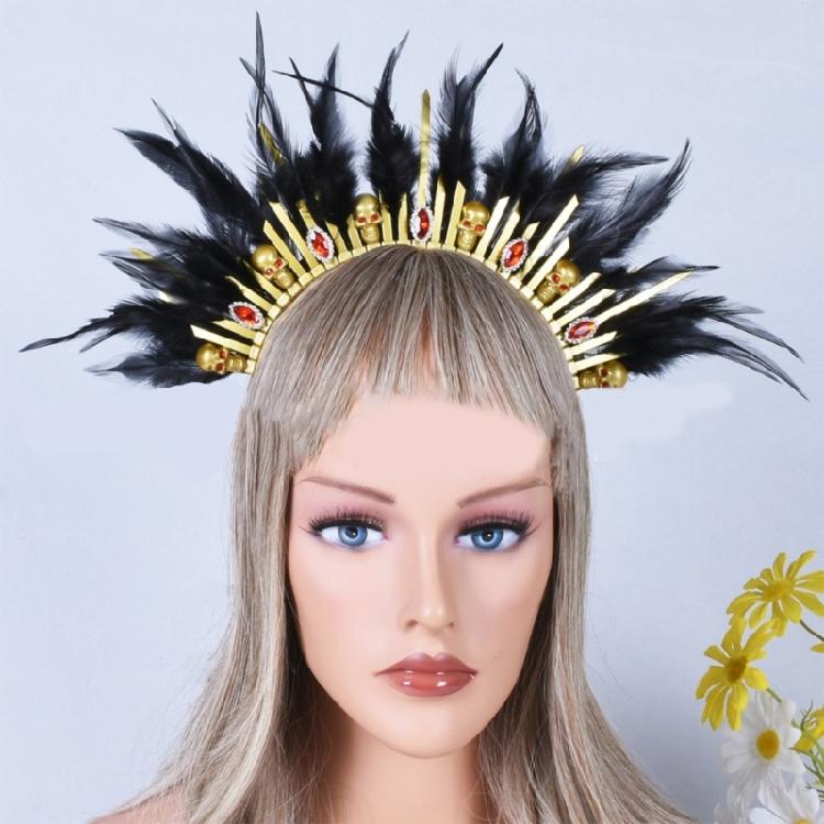 Enchanting Goddess Inspired Feather Crowns for Costume Event Cosplay Celebrations snd Special Occasion Outfits