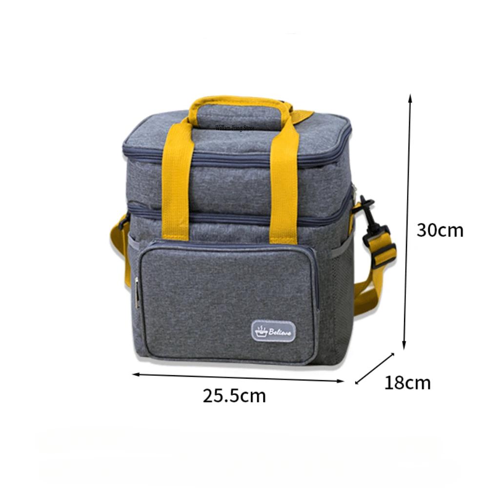 Thermische Lunchtaschen Strapazierfähiger Camping Oxford Rucksack Isolierte Lunchtasche Großvolumig Picknick Strapazierfähig Barbecue Grill Lebensmittelbox