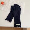 Womens Winter Wool Blend Knitted Beaded Scarf Gloves Set Casual Chic Accessory In Multiple Colors
