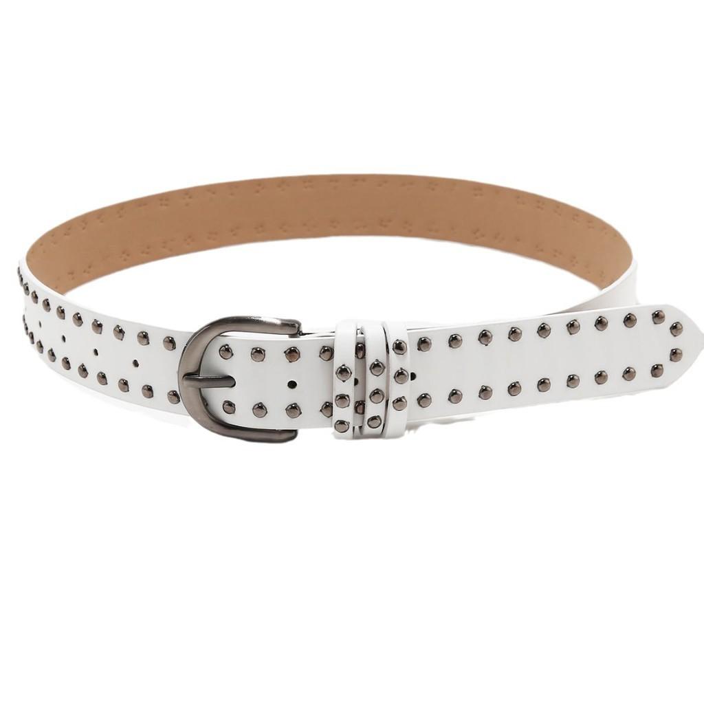 American Style Hip Hop Belt Women's Wide Waist Belt Y2k Belt Punk Wind Rivet Black All-match Ins Casual Pants Belt Now Available