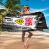 Asciugamano da Spiaggia in Microfibra Stampato con Stemma Vfb Fc, Morbido e Assorbente, Asciugatura Rapida, Ideale per Viaggi Estivi, Essenziale per la Spiaggia, Piscina
