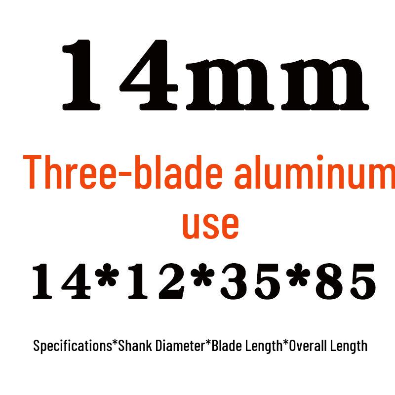 Yihai White Steel 4-Flute Wave-Tooth End Mill, 10mm, for Aluminum, Super Hard, Fine and Coarse Teeth, 11 Corrugations.