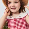 Minibala Girls' Plaid Cotton Vest Dress