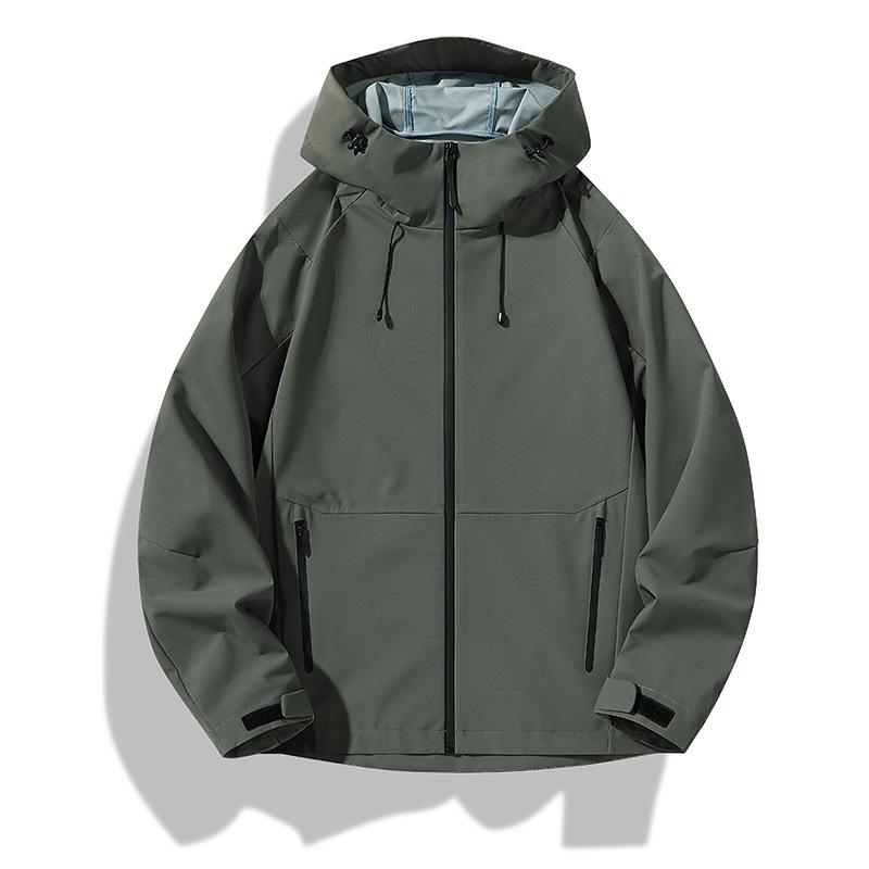 Women's Waterproof and Windproof Spring and Autumn Thin Hooded Couple's Single-charge Outdoor Travel Hiking and Mountaineering Jacket for Men