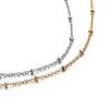 No Fade 2Meters Stainless Steel Chain Cross Chain with Beads for DIY Necklace Bracelet Anklet Jewelry Making Accessories