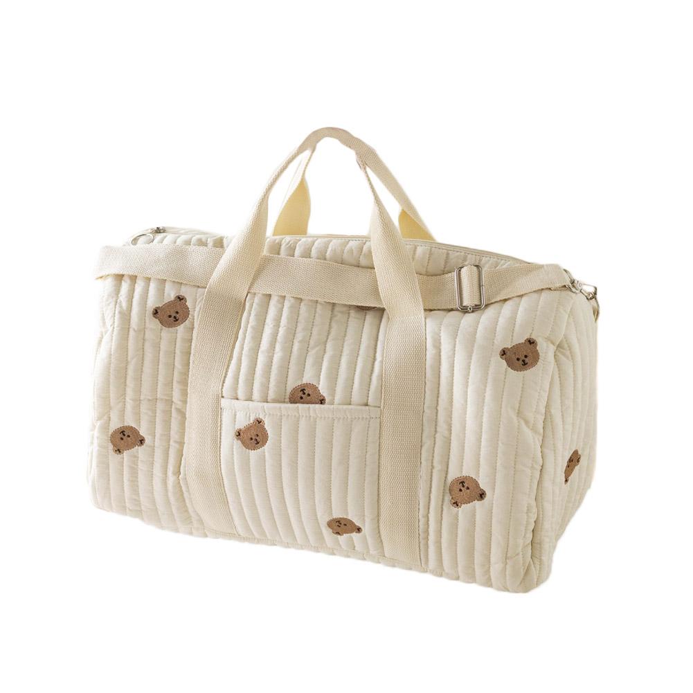 Little Bear Embroidered Handheld Shoulder Bag Large Capacity Mommy Bag Mother Baby Parent Child Single Shoulder Bag