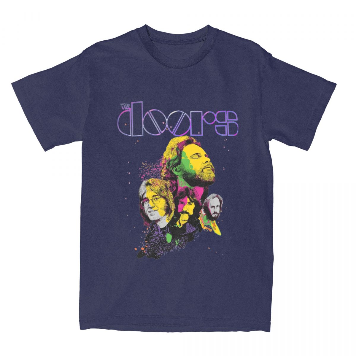 

Джим Моррісон Гурт The Doors Футболка Аксесуари Чоловіча Жіноча Чиста Бавовна Божевільна Футболка Короткий Рукав Одяг Ідея для Подарунка XXXXXL темно-синього кольору