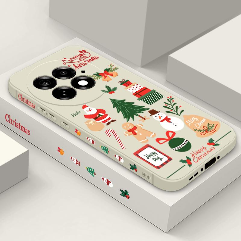 

Merry Christmas Pattern Silicone Phone Case For OnePlus 13 12 13R 12R 11R 5G Shockproof Soft TPU Cover For OnePlus Ace 5 3 2 OnePlus 12