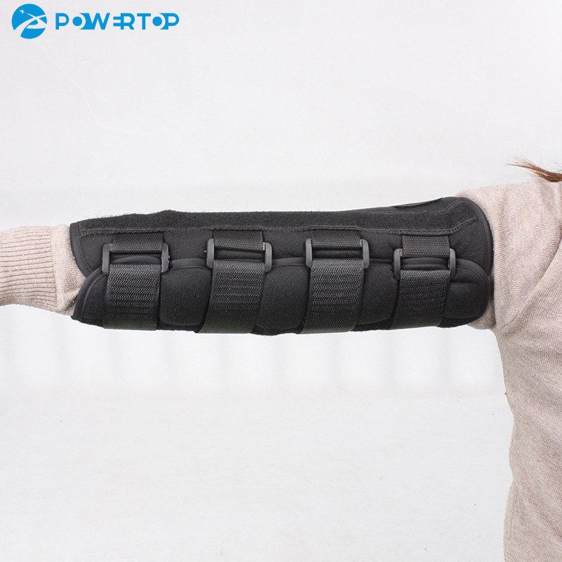 Adjustable Arm Splint Brace Support with 3 Steel Plates for Elbow Joint Recovery Protect Band Belt Strap Children Adults