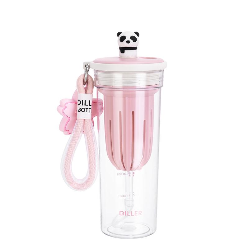 Diller Cherry Blossom Panda Insulated Straw Cup
