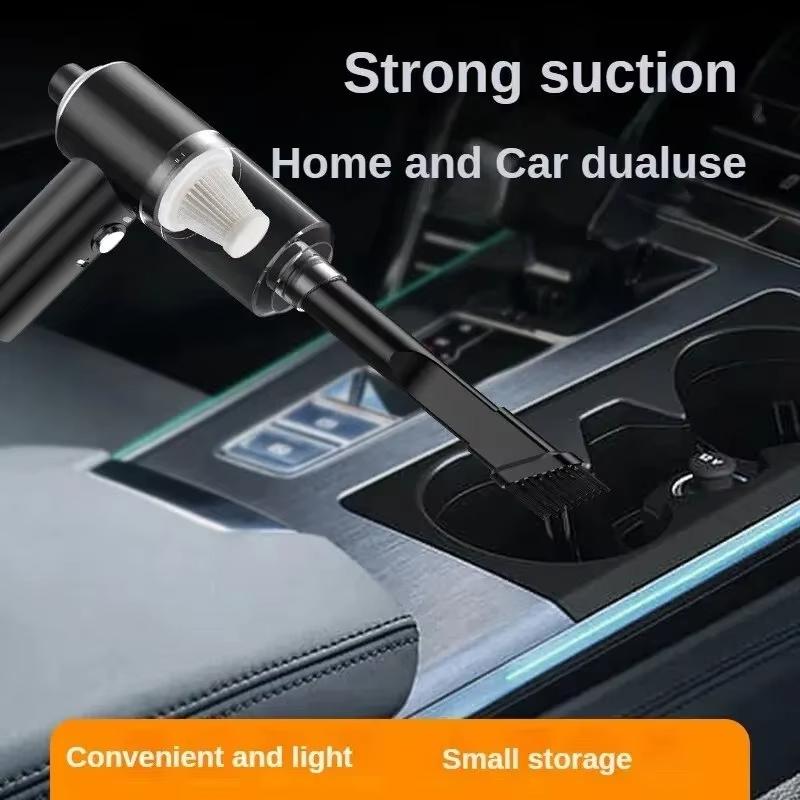 Handheld Cordless Vacuum Cleaner with Long Nozzle and Brush Attachment for Car Home Office Cleaning