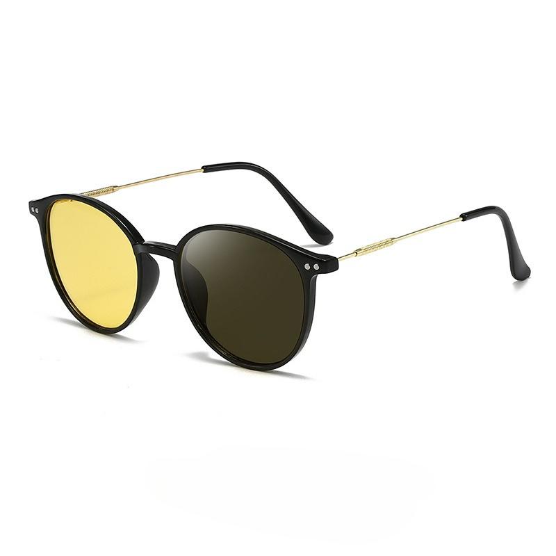 Γυαλιά Νυχτερινής Όρασης Διπλής Χρήσης Ημέρας & Νύχτας Φωτοχρωμικά Γυαλιά με Προστασία UV Ρετρό Στρογγυλό Πλαίσιο Αντιθαμβωτικά Γυαλιά Οδήγησης