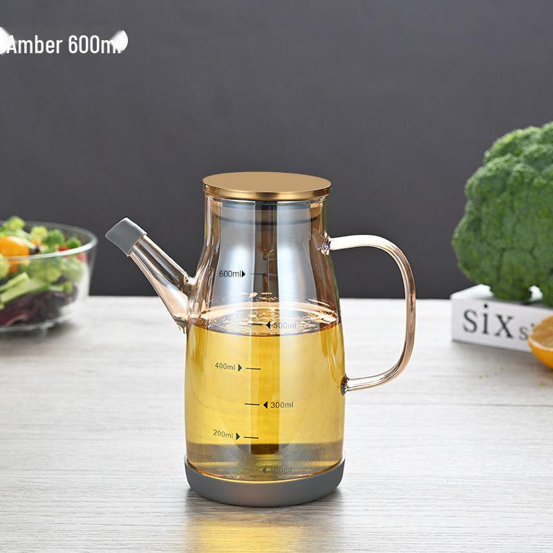 High Borosilicate Glass Oil Pot for Soy Sauce & Vinegar - Non-Stick Storage Bottle