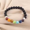 7 Chakra Bracelet, Lava Stone Bracelet, Healing Crystal Bracelet, Yoga Meditation Bracelet, Reiki Energy Bracelet DB-1