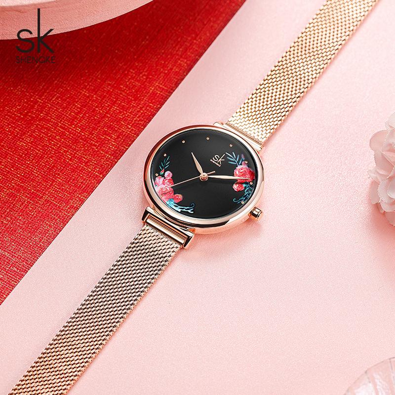 Shengke Original Style Women's Quartz Watches Top Brand Ladies Wristwatches Best Gifts Clock for Wife,Friend,Family