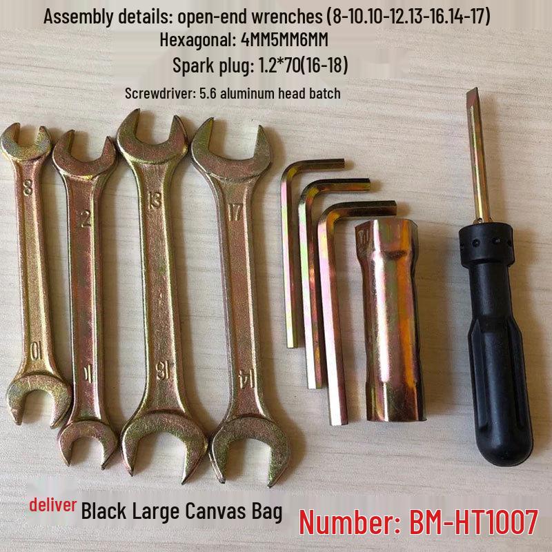 Kit de ferramentas para motocicleta: Conjunto de Chave Inglesa, Alicate, Soquete para Vela de Ignição & Chave de Fenda