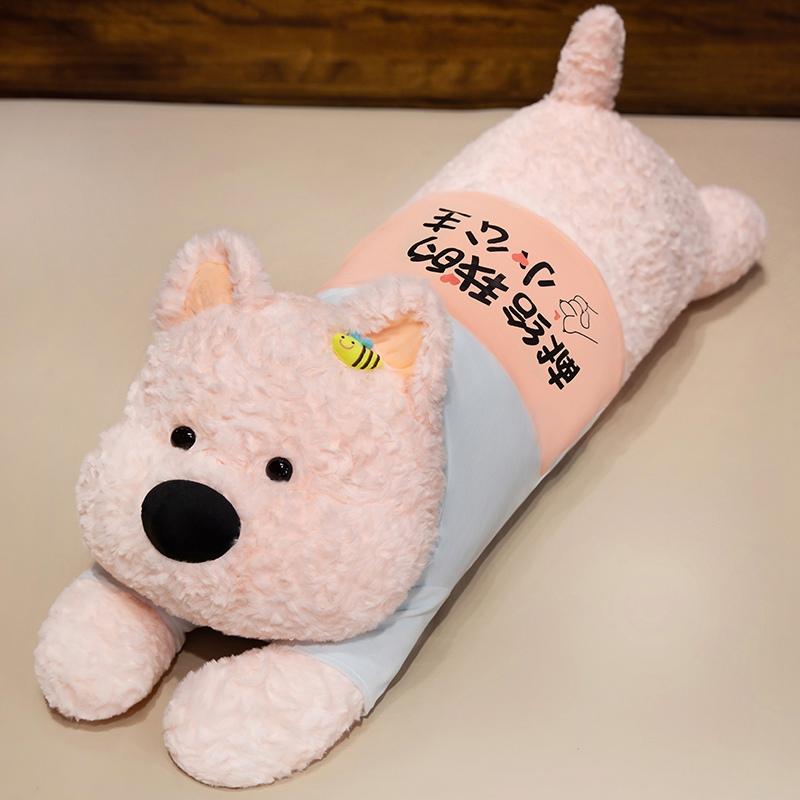 110cm Huge Kawaii Dog Plush Toys Cartoon Stuffed Animal Cute Soft Cuddly Baby Plushie Pillow Lie Prone Toy For Girls Gift Decor