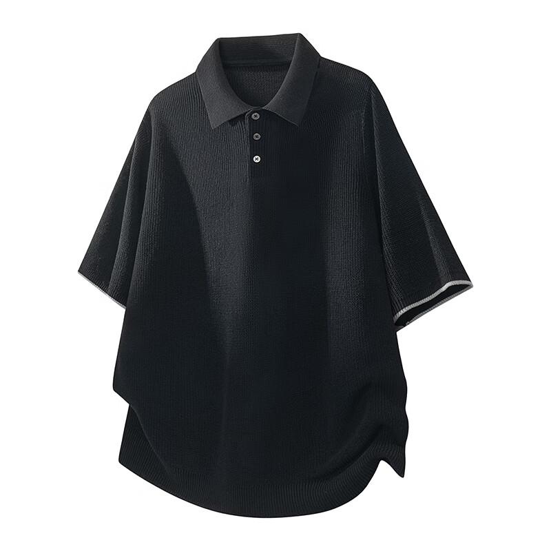 MMOPTOP Men's Linen Blend Knit Polo Shirt