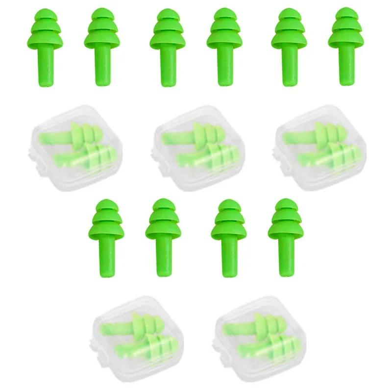 5/2/1Pairs Soft Silicone Earplugs Comfort Noise Reduct Earplugs Protective Sleep Reusable Waterproof Swimming Ear Plug With Box