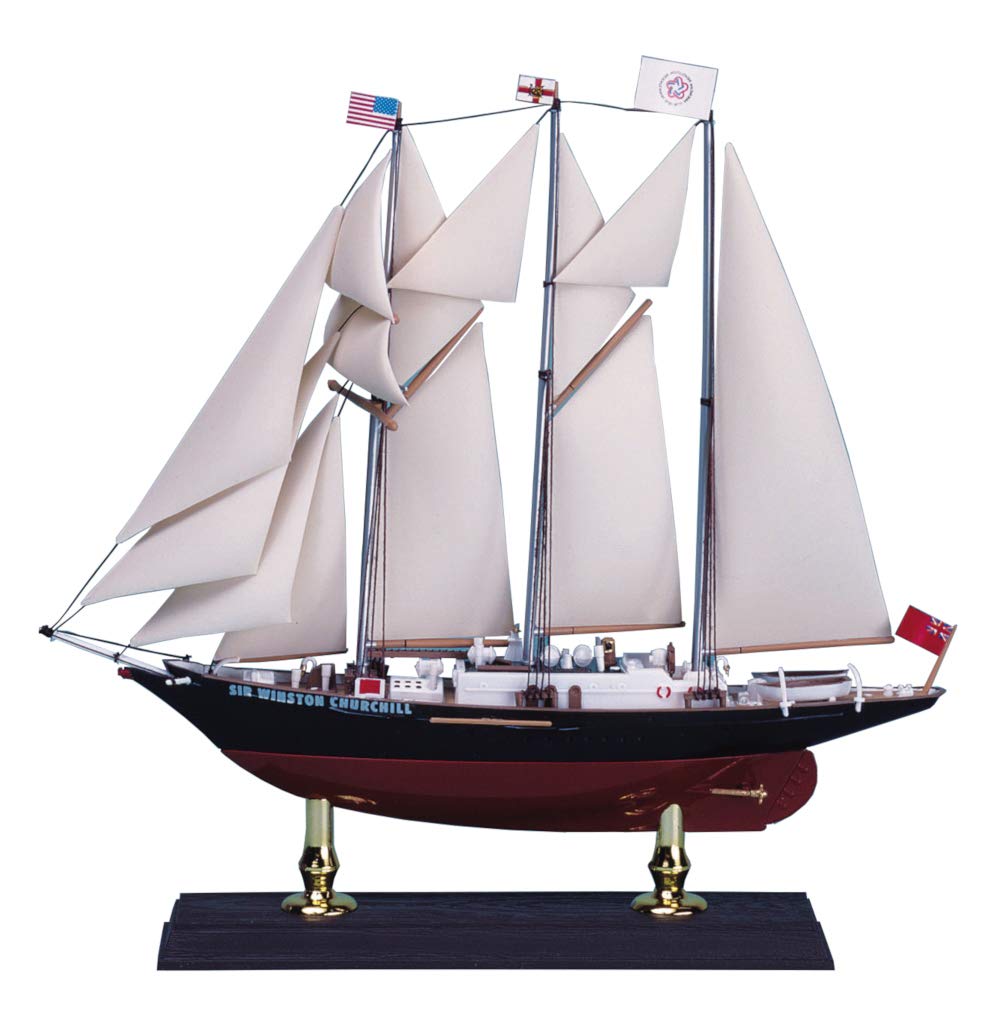 Aoshima Bunka Kyozai Sail Series No.10 British Sir Winston Churchill Plastic Model Kit