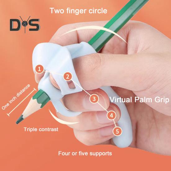 4Pcs Kids Pencil Holder Ergonomic Design Pen Corrector Pencils Practice Writing Silicone Finger Grips Pen Grip Aid