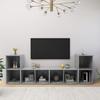 TV Units 4 Pcs Concrete 72x35x36.5 Cm Engineered Wood
