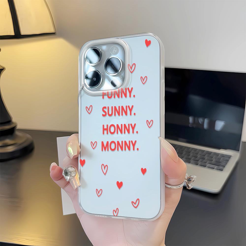 Personality tag For iPhone 16 15 14 11 12 13 Pro Max XS XR 8 7 Plus Transparent Case Cover 16E