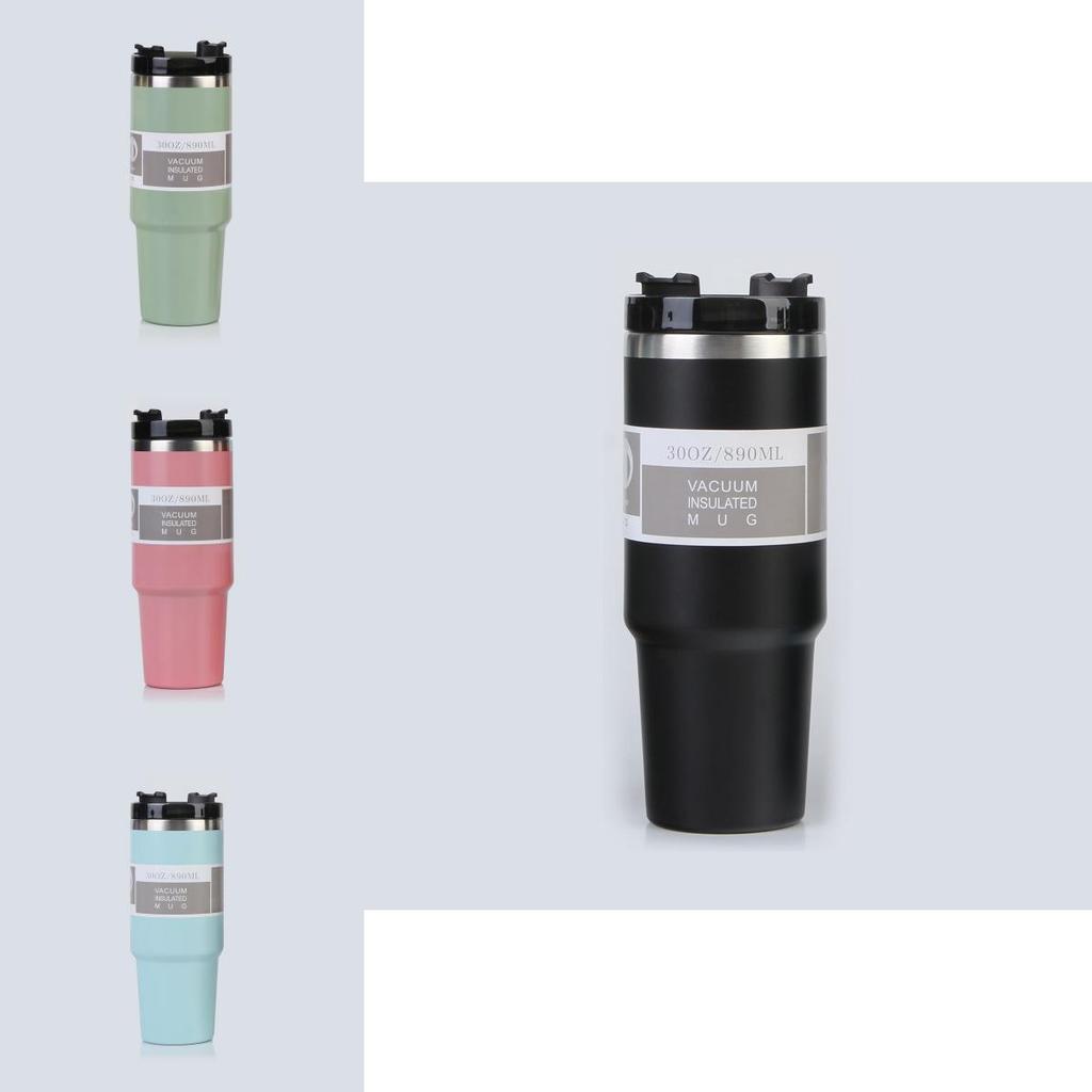 Premium 30oz 20oz Stainless Steel Car Cup Vacuum Insulated Coffee Mug With Straw