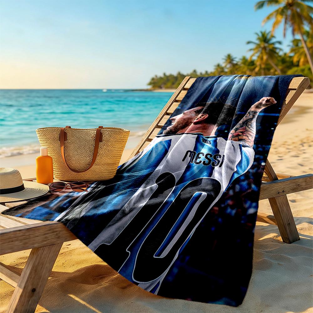 Messi Beach Towel High Absorbency & Quick-Dry Comfortable Lightweight