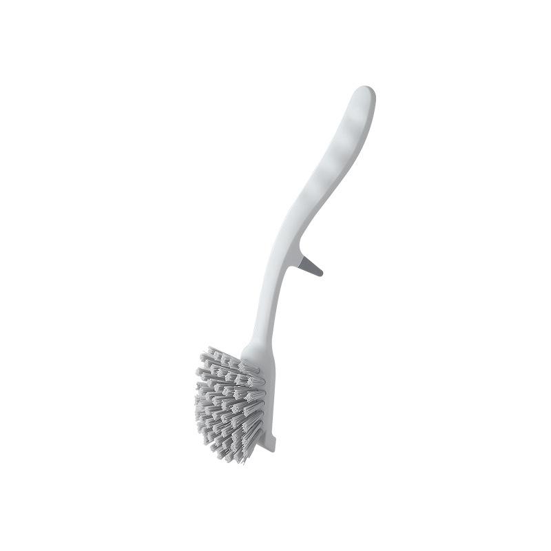 Long Handle Kitchen Pot Brush Vertical Dishwashing Brush Kitchen Sink Stove Decontamination Non-stick Easy Oil Pot Brush