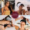 6 Stück Boho Stirnbänder für Damen, Vintage bedruckte elastische Haarbänder, rutschfeste stilvolle Haaraccessoires, mehrteiliges geknotetes Kopfschmuck-Set