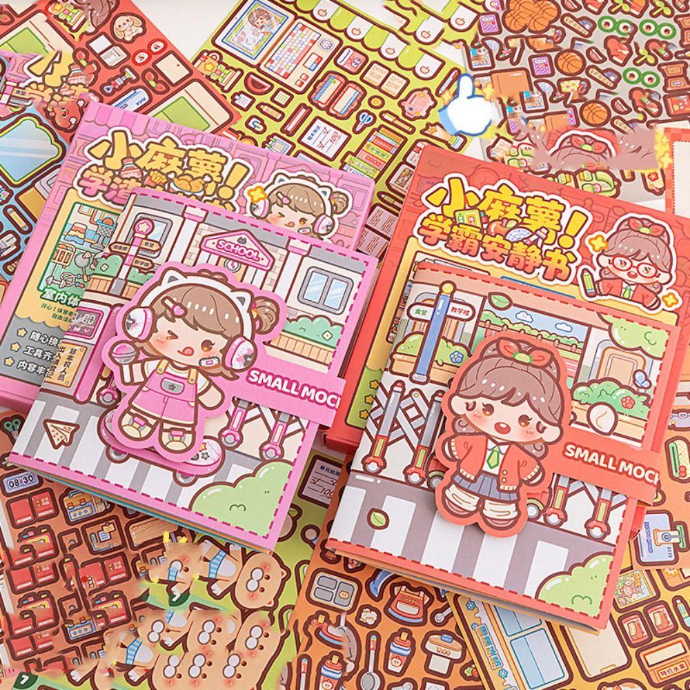 Sticker Book Telado Busy Book Paper DIY Scene Material Sticker Handmade Quiet book  Girls