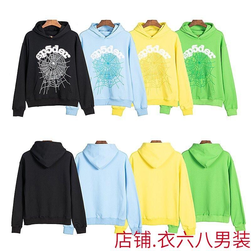 Sp5der Grafik Hoodie Unisex Oversized Baumwollpullover Mit 3D Puffdruck Streetwear Sweatshirt Teenager Erwachsene
