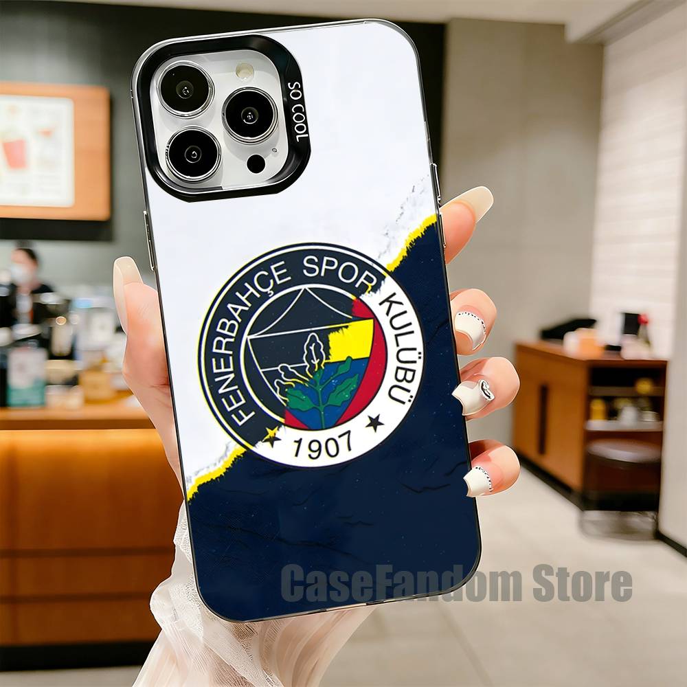 Turkey F-FenerbahceS-E For iPhone 17,16,15,14,13,12,11,Pro,MAX,Plus Black Shockproof Candy Matte Cover