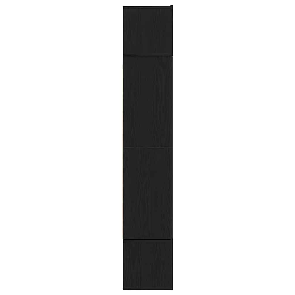 9 Piece TV Cabinet Set Black Oak Effect Wood Based Material