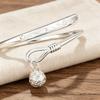 White Copper Plated with Thick Silver, Chinese Style Double Bell Open Anklet for Women New Chinese-style Vintage Carved Pattern Bell Anklet for Women