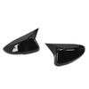 1 Paar Rückspiegelabdeckungen ABS-Material Ochsenhorn-Stil Links Rechts Türspiegelkappe für Accord 2023–2024 Glänzend Schwarz