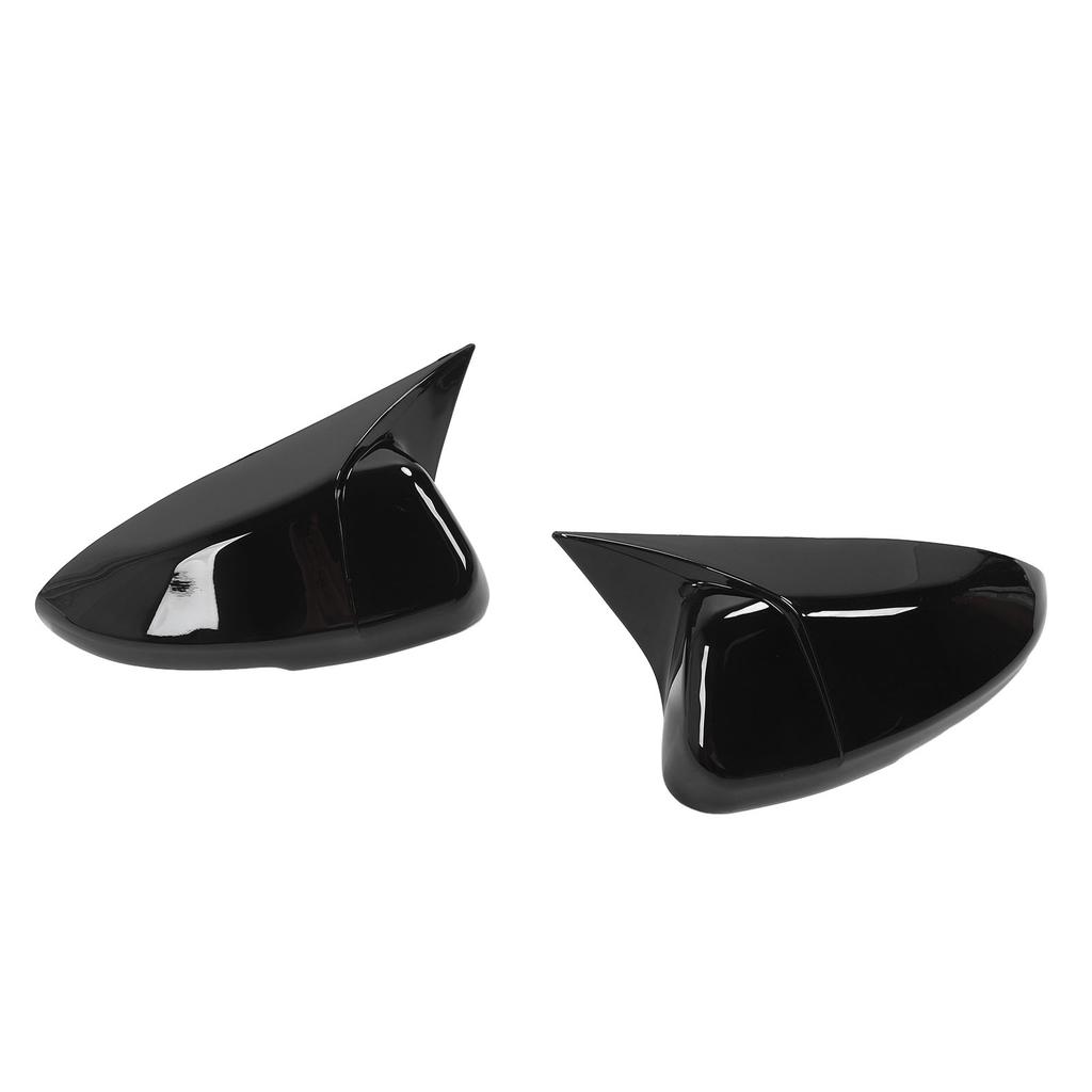 1 Paar Rückspiegelabdeckungen ABS-Material Ochsenhorn-Stil Links Rechts Türspiegelkappe für Accord 2023–2024 Glänzend Schwarz