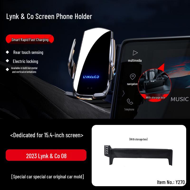 Support de téléphone de voiture dédié Lynk & Co 08/07/Z10 EMP/PLUS 2024 - Support de navigation modifié.
