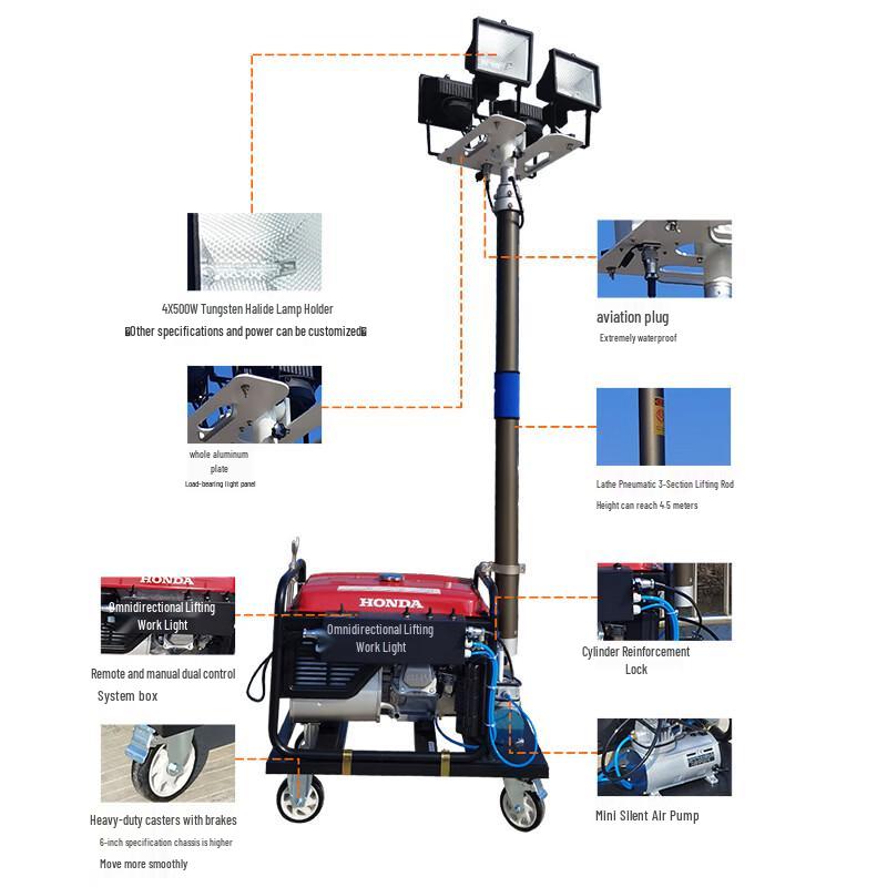 Emergency Mobile Generator Lighting Tower