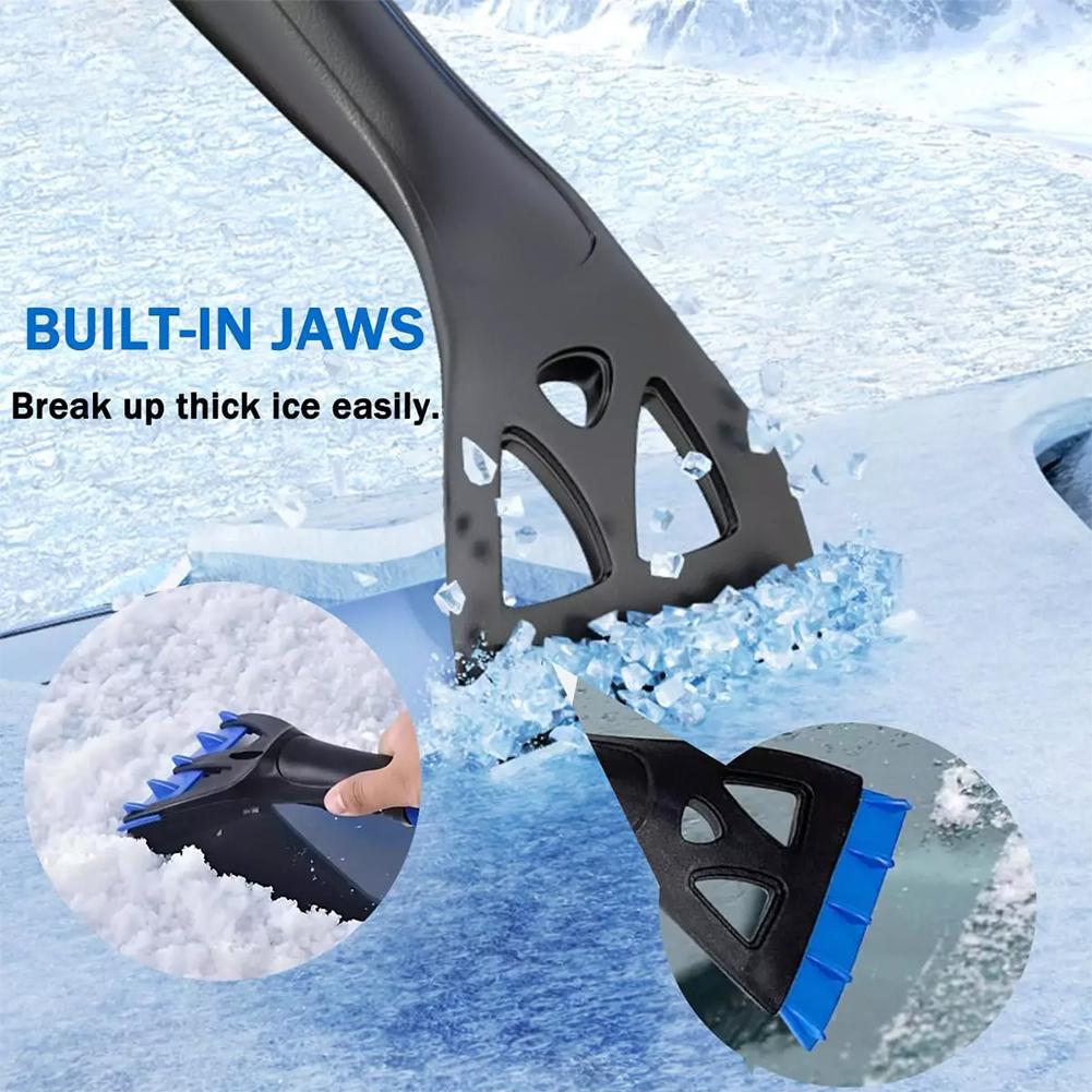3 In 1 Retractable Car Snow Shovel Ice Scraper Durable ABS Non-Electric Perfect For Winter Defrosting Snow Removal Cars Scraping