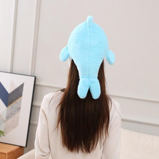 Cosplay Kopfbedeckung Ultraweich Warmhalten Foto Performance Requisite Cartoon Delfin Plüsch Cosplay Mütze für Fotostudio