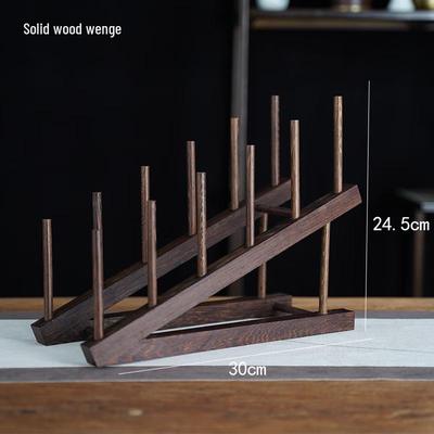 Vintage Wenge Wood Tea Cake Display Stand