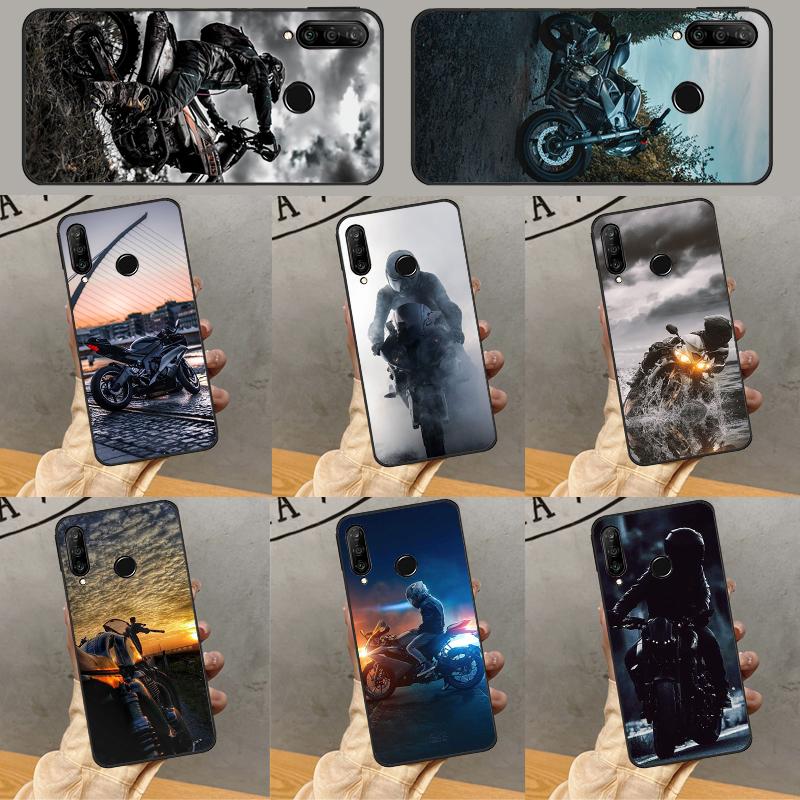 Fashion Motorcycle Man For Huawei P40 P20 P30 Lite P60 Pro Nova 10 9 SE 5T 12i 12s 11i Y91 Y90 Y60 Y70 Y72 Y61 Case